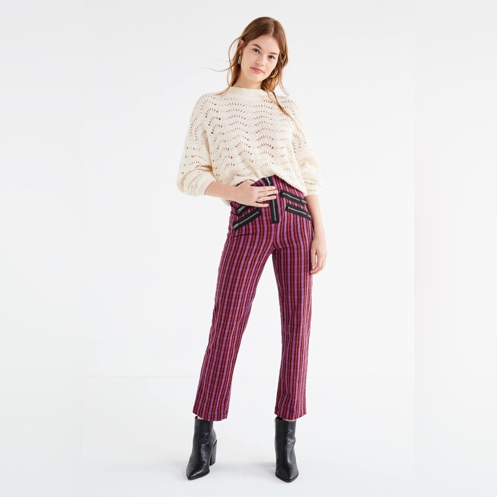 Silence + Noise Malorie High-Rise Zipper Pant